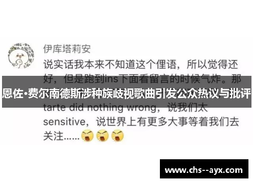 恩佐·费尔南德斯涉种族歧视歌曲引发公众热议与批评